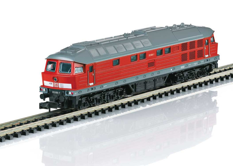 Class 232 Ludmilla Diesel w/Sound & DCC - Minitrix -- German Federal Railway #232 600-7 (Era V; Traffic Red, gray)-1