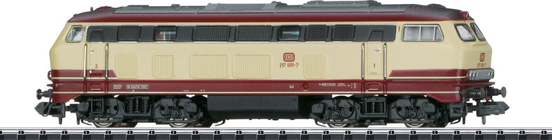 Class 217 Diesel w/Sound & DCC/SX - Minitrix -- German Federal Railway #217 001-7 (Era V 2004; red, Ivory)