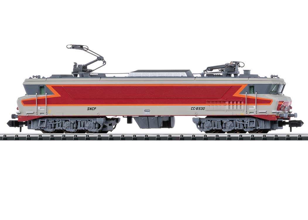 Class CC 6500 Electric - Sound and DCC - Minitrix -- French State Railways SNCF (Era IV 1970, gray, red, orange)-2