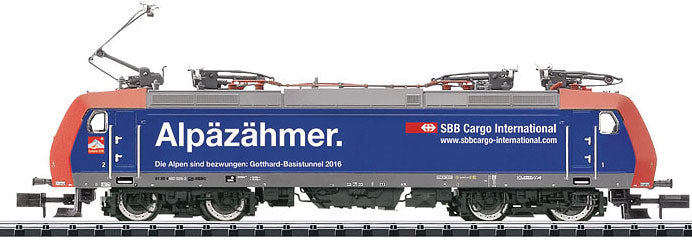 Class Re 482 Electric w/DCC - Minitrix -- Swiss Federal Railways SBB (Era VI 2016; blue, Alpazahmer Advertising Scheme