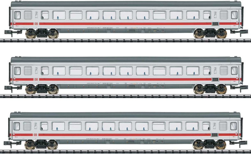 Type Bvmz 186.0, Bpmz. 857.0, ARkimbz Bistro 3-Car Set - Ready to Run - Mini -- German Railroad, Inc. DB AG (Era VI 2013, white, red, gray)