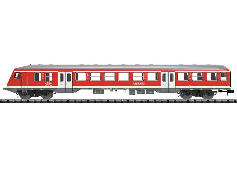 Type Bnrbdzf 480.1 Cab Car - Ready to Run - Minitrix -- German Railroad, Inc. DB AG (Era VI 2018, red, white, gray)