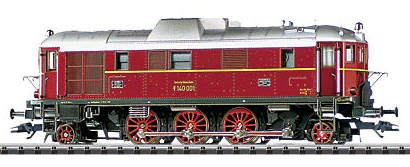 Diesel Class V 140 001 Locomotive - Standard DC -- German Federal Railway (Era III, red)