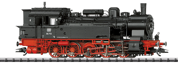 Steam Class 94.5-18 0-10-0 Tank Engine - Standard DC -- German Federal Railway #94 713 (Era III 1961; black, red)