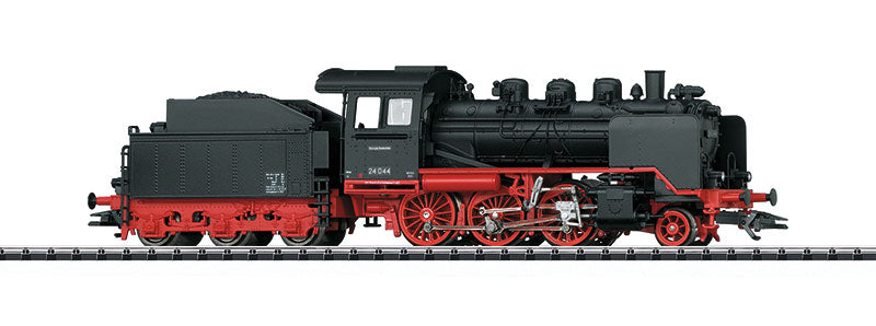 Class 24 2-6-0 Steam Locomotive with Sound & DCC/SX -- German Federal Railway #24 044 (Era III 1957; black, red)
