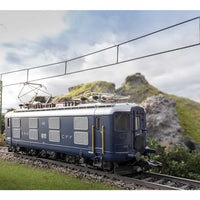 Class Re 4/4 I Electric Locomotive with Sound & DCC -- Swiss Federal Railways SBB #409 (Era III 1957-1958; Sapphire blue, silver)