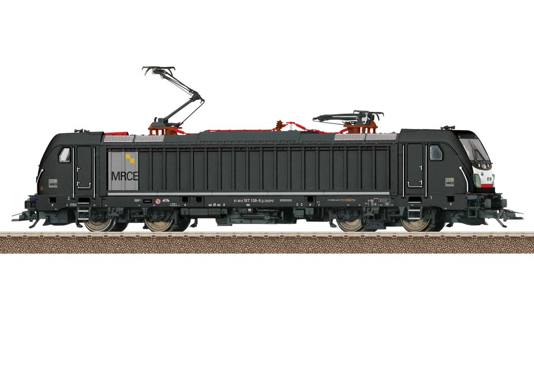 Bombardier Traxx Class 187 Electric - Sound and DCC -- MRCE #187 108-6 (Era VI 2022, black, gray)