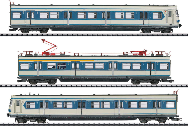 Class 420 S Bahn Electric Railcar Train - 3-Rail - Sound and Digital -- German Federal Railway (Era IV 1980, S-Bahn; gray, blue)