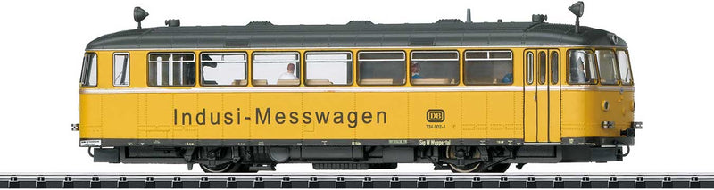 Class 724 Rail Car with Sound & DCC/SX -- German Federal Railway #724 002-1 (Era VI 1980; MOW Yellow, black)-1