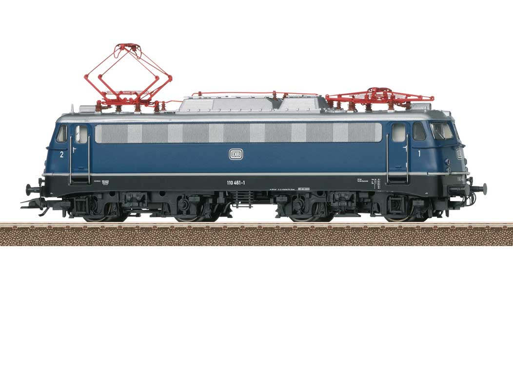 Class 110 Electric - Sound and DCC -- German Federal Railroad DB #110 461-1 (Era IV 1978, cobalt blue, black, silv-1