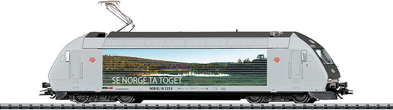 Class EL 18 Electric - Sound and DCC-Digital -- Norwegian State Railways #2253 (Era VI; gray, Pine Forest-Sea Mural)