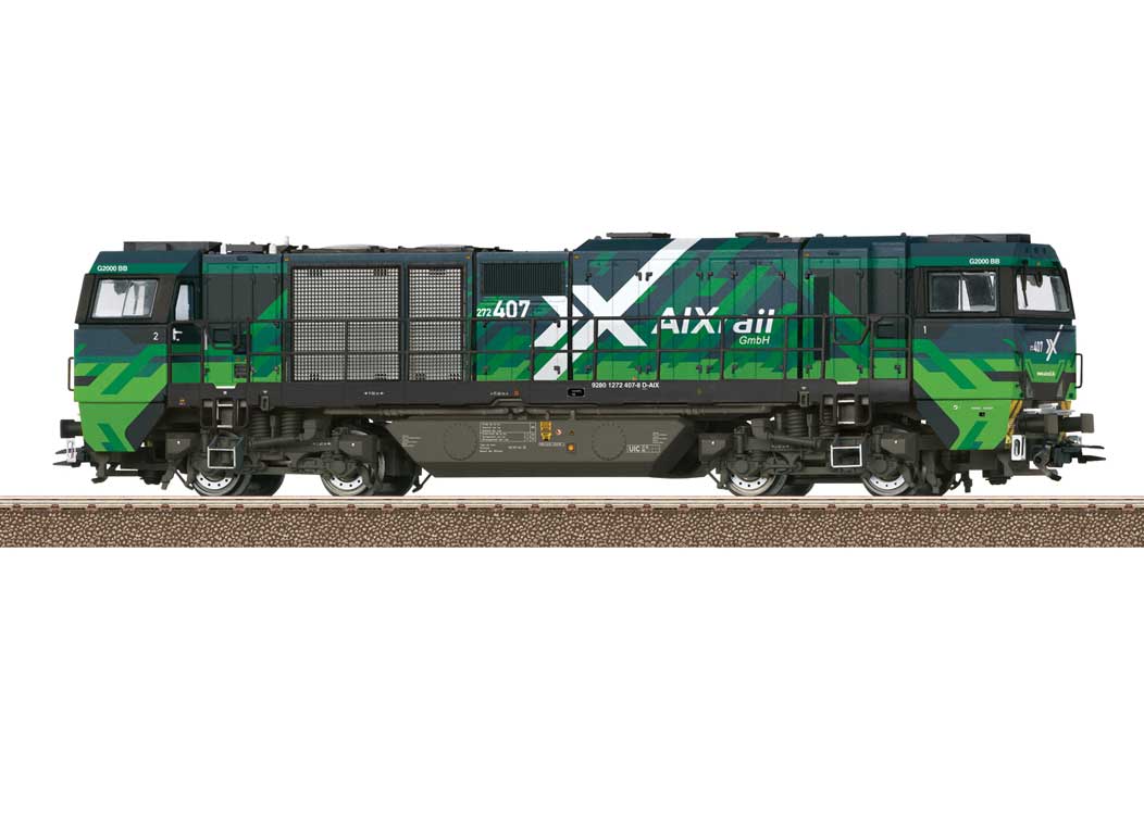Class 272 Vossloh G2000 - Sound and DCC -- AIXrail #272 407-8 (Era VI 2024, green, black)