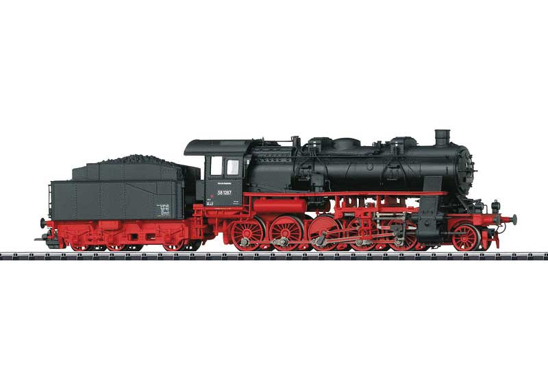 Class 58.10-21 2-10-0 Locomotive with Sound & DCC/SX -- German State Railroad DRG #58 1287 (Era III 1962; black, red)