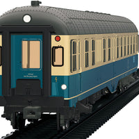 Type BDylf 457 2nd Class Cab Car-Baggage-Coach - Ready-to-Run -- German Federal Railway (Era IV 1984; Ocean Blue, Ivory, gray)