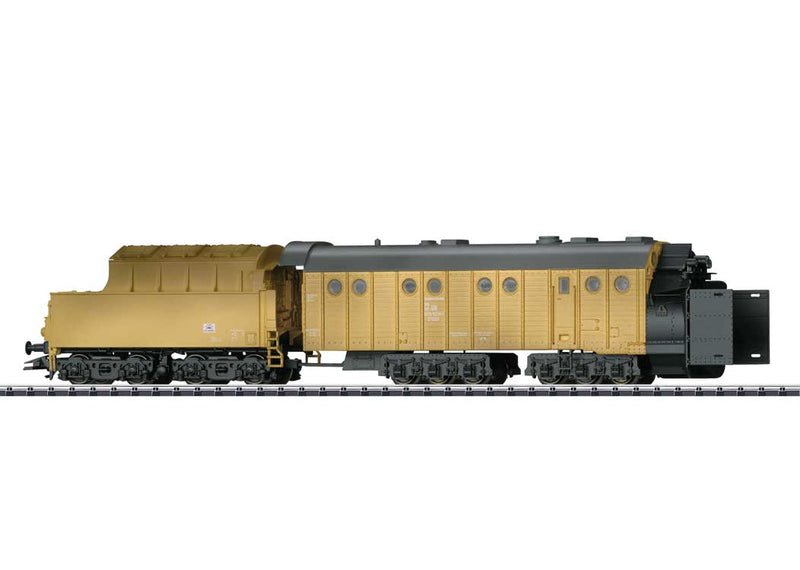 Henschel Steam Rotary Snowplow with Tender and Working Plow Wheel - RTR -- German State Railroad (Era III 1986; yellow, black)-1