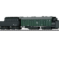 Henschel Steam Rotary Snowplow with Tender and Working Plow Wheel - RTR -- German State Railroad DR (Era IV, green, black, gray)