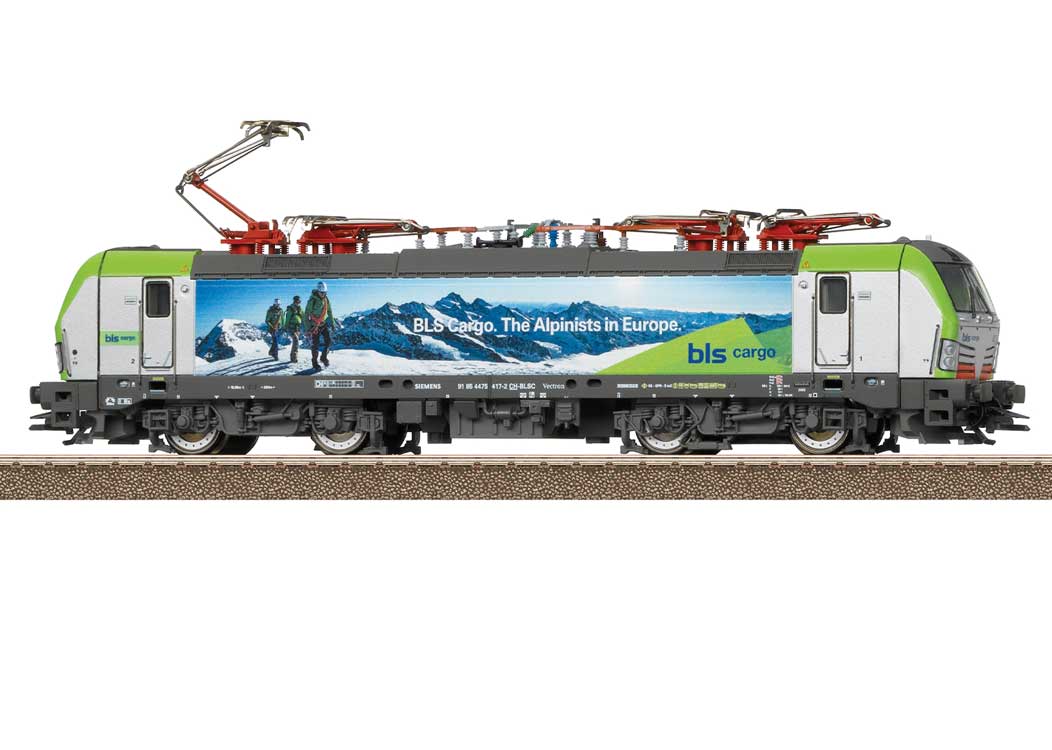 Siemens Vectron Class 475 Electric -Sound and DCC -- BLS Cargo #475 417 (Era VI 2021, gray, green, Mountain Mural)-2