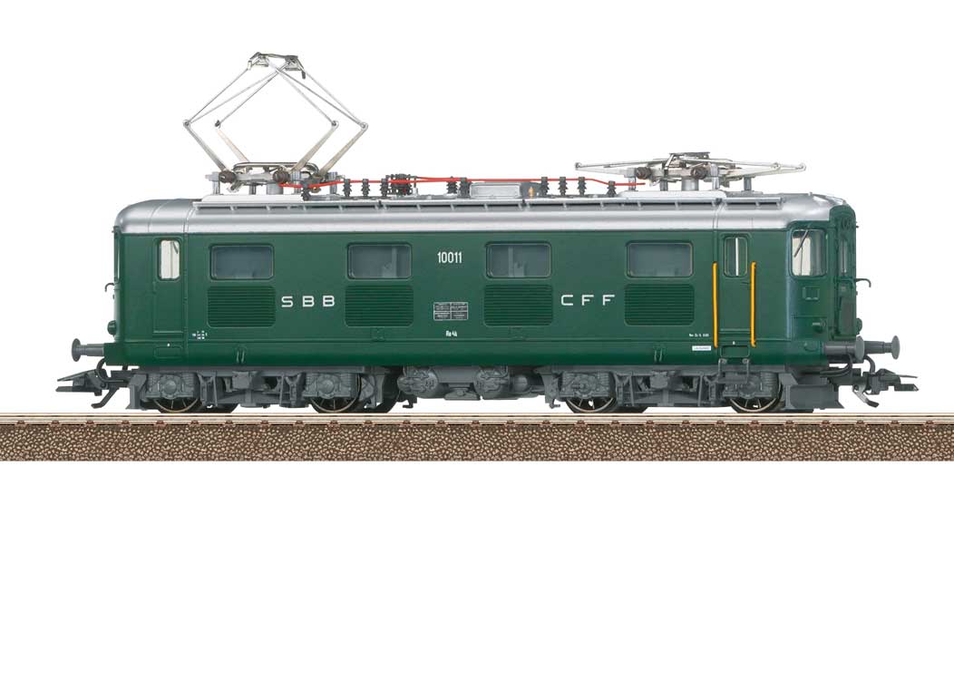 Class Re 4/4 I Electric - Sound and DCC -- Swiss Federal Railways SBB #10011 (Era III 1959, green, silver)-1