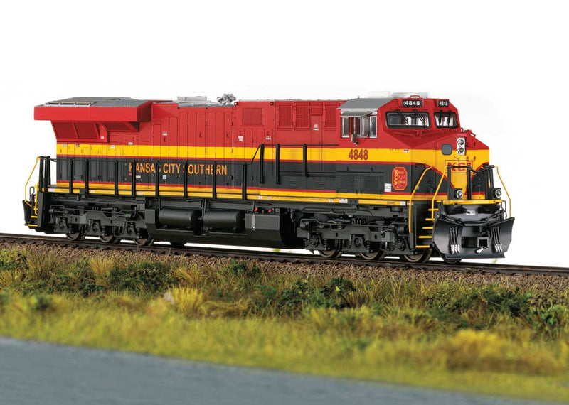 GE ES44AC - Sound, Smoke and Digital -- Kansas City Southern #4848 (red, black, yellow)-1