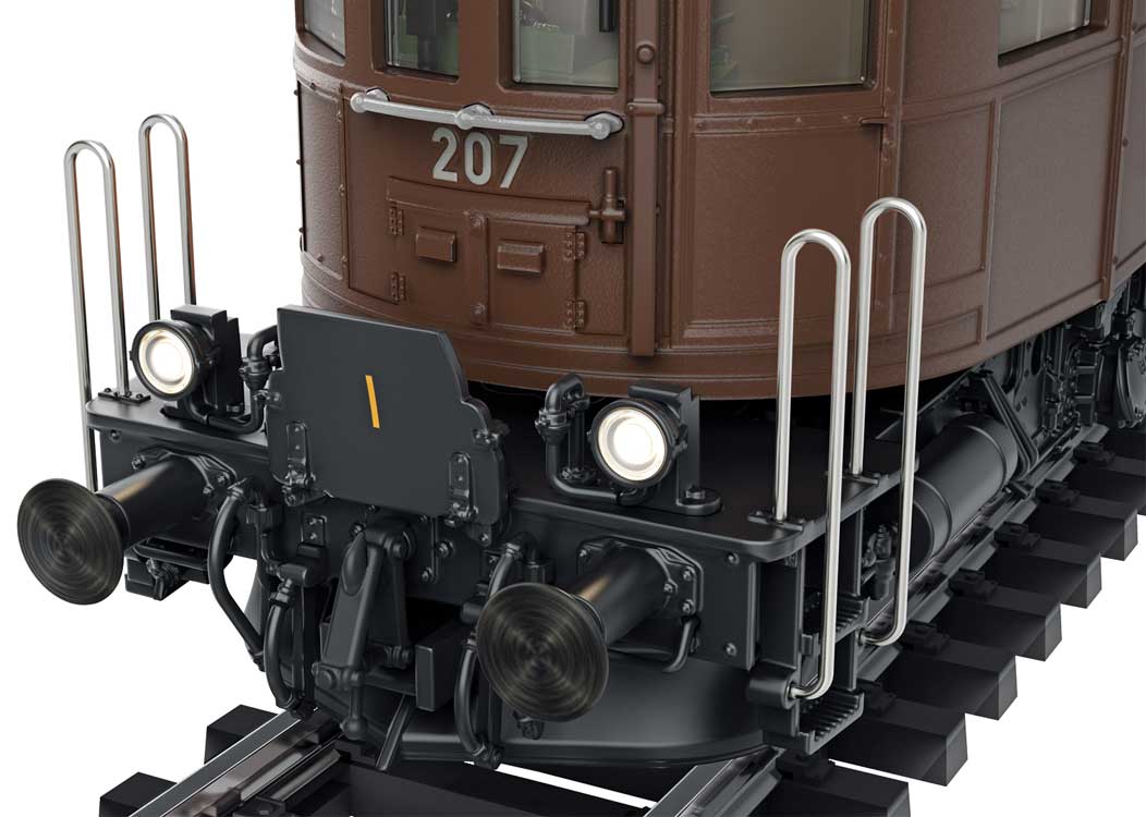 Class Ae 6/8 Electric - Sound and DCC -- Bern-Lotschberg-Simplon Railroad BLS #207 (Era III 1940s/1950s, brown, silve-4