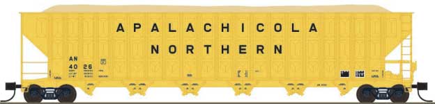 Greenville 7000-Cubic Foot Wood Chip Hopper - Ready to Run -- Apalichicola Northern #4032 (yellow, black)