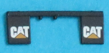 Caterpillar Modern Mud Flaps -- White Letters