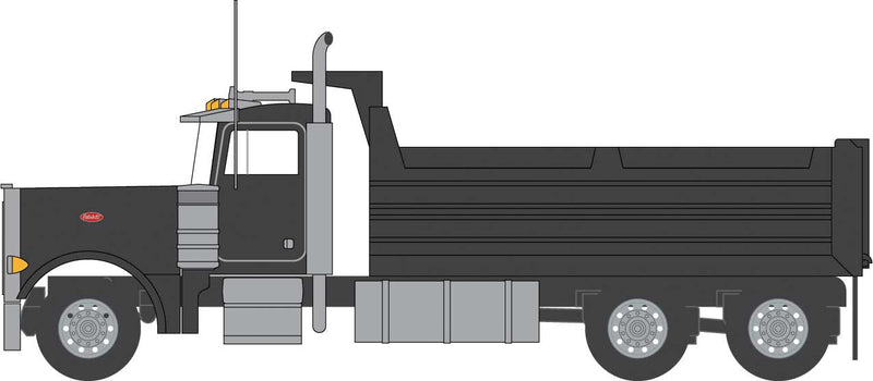 Peterbilt 379 Dump Truck - Assembled -- Black