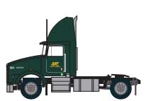 Kenworth T800 2-Axle Semi Tractor - Assembled -- ABF #1 (green, gray, yellow)