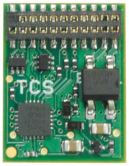 EU821 DCC Control 8-Function Decoder w/MTC 21-Pin Connector -- .797 x .614 x .198" 20.24 x 15.58 x 5mm
