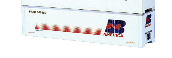 40' Smooth Side Box Container -- Burlington Northern