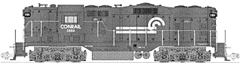EMD GP9 - Standard DC -- Conrail (blue)