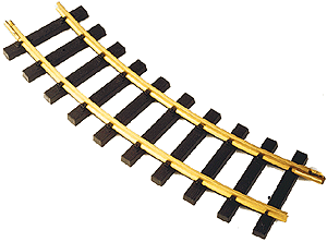 Solid Brass Rail Track -- 4' Diameter Curve