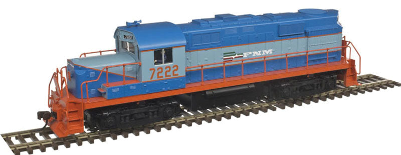Alco RS36 w/ESU Sound & DCC -- Ferrocarrilles Nacionales Mexicano FNM #7235 (2-Tone Blue, orange)