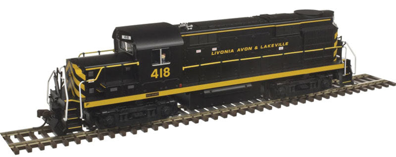 Alco RS36 w/ESU Sound & DCC -- Livonia Avon & Lakeville #418 (black, yellow)