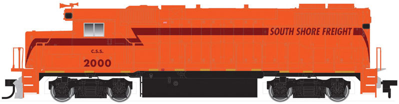 EMD GP38-2 - Sound and DCC - Gold -- South Shore Freight 2001 (orange, maroon, silver)