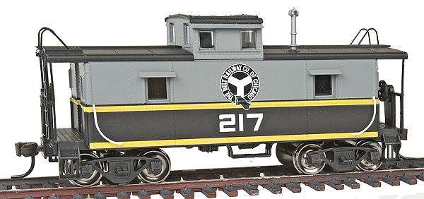 Trainman(R) C&O-Style Steel Center-Cupola Caboose - Ready to Run -- Belt Railway of Chicago #217 (gray, black)