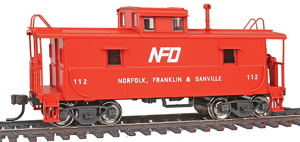 Trainman(R) C&O-Style Steel Center-Cupola Caboose - Ready to Run -- Norfolk, Franklin & Danville #112 (red)