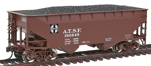 Trainman(R) 2-Bay Offset Hopper -- Santa Fe #180848