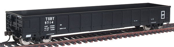 Atlas Trainman(R) Evans 52' Gondola -- Tuscola & Saginaw Bay Railway Company #5714 (black, white)