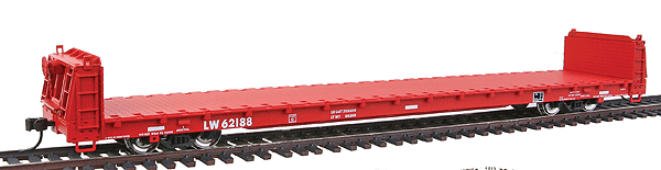 Atlas Trainman(R) Short Bulkhead Flatcar -- Louisville & Wadley #62188