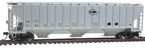 Trainman(R) Thrall 4750 3-Bay Covered Hopper - Ready to Run -- Missouri Pacific #719519 (gray, Screaming Eagle Logo)