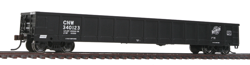 Evans 52' Gondola - Ready to Run -- Chicago & North Western #340123 (black)