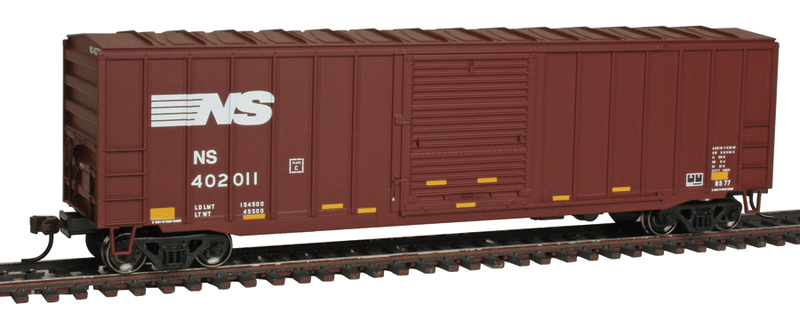 ACF(R) 50'6" Boxcar - Ready to Run -- Norfolk Southern #402011 (Late Repaint, Boxcar Red, yellow Conspicuity Marks