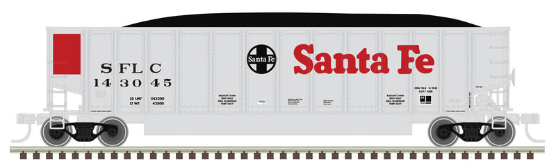 Aluminum Coal Gondola - Ready to Run -- Santa Fe #143138 (SFLC Fantasy Scheme; Aluminum, Red End & Lettering)