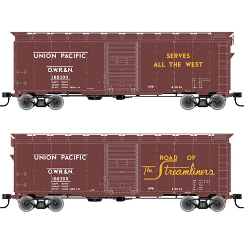 1937 AAR 40' Single-Door Boxcar - Kit -- Union Pacific OWR&N #188326 (Boxcar Red, yellow, white, Serves the West Slog