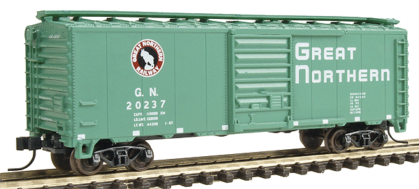 40' PS-1 Boxcar -- Great Northern #20237 (green, red, white)