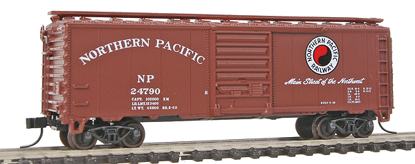 Trainman(TM) 40' Pullman-Standard-1 Boxcar, Assembled -- Northern Pacific #24790