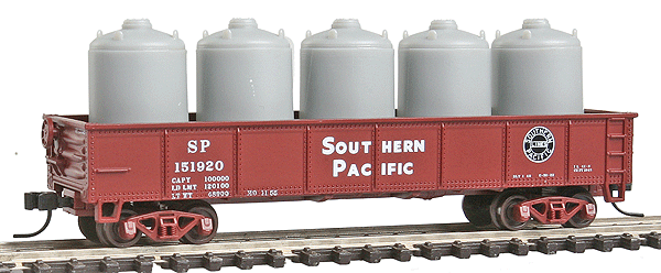 Trainman(R) 42' Steel Gondola w/Cement Canister Load - Ready to Run -- Southern Pacific #151920 (brown, black SP Lines Logo)