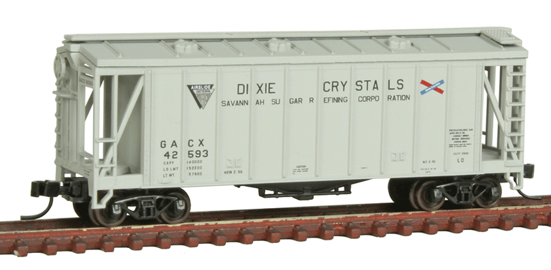 GATX 40' Airslide Covered Hopper - Ready to Run -- Savannah Sugar Refining GACX #42593 (gray, blue, red, Dixie Crystals Brand)