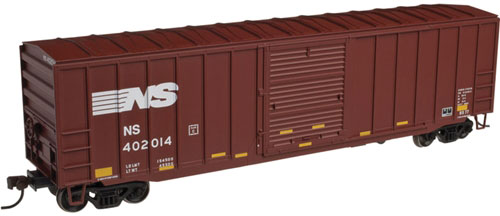 ACF(R) 50'6" Boxcar - Ready to Run -- Norfolk Southern #402009 (Late, Boxcar Red, white, yellow Conspicuity Marks)